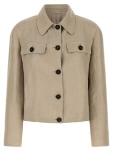 Beige Linen Blazer
