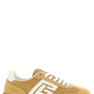 Beige Calfskin Low Top Sneakers