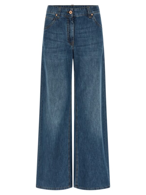 Blue Cotton Relaxed Fit Jeans