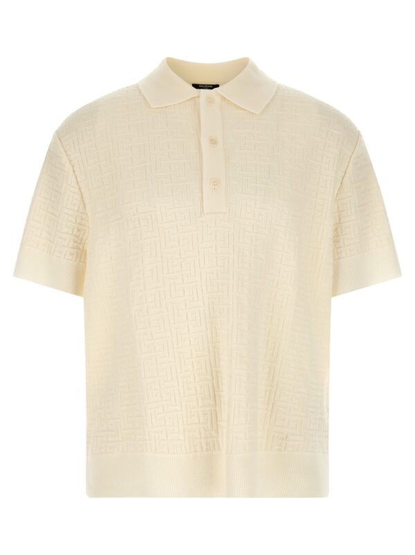 White Wool Polo Shirt