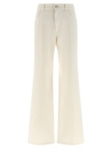 White Cotton Relaxed Fit Jeans