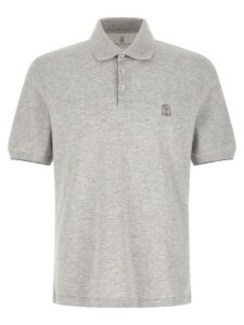 Gray Cotton Polo Shirt