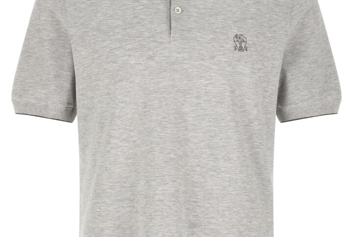 Gray Cotton Polo Shirt | Jag Couture London – New York