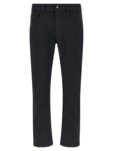 Blue Polyester Straight-Leg Jeans