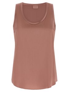 Multicolor Silk Sleeveles T-Shirt