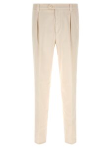 White Cotton Casual Pants