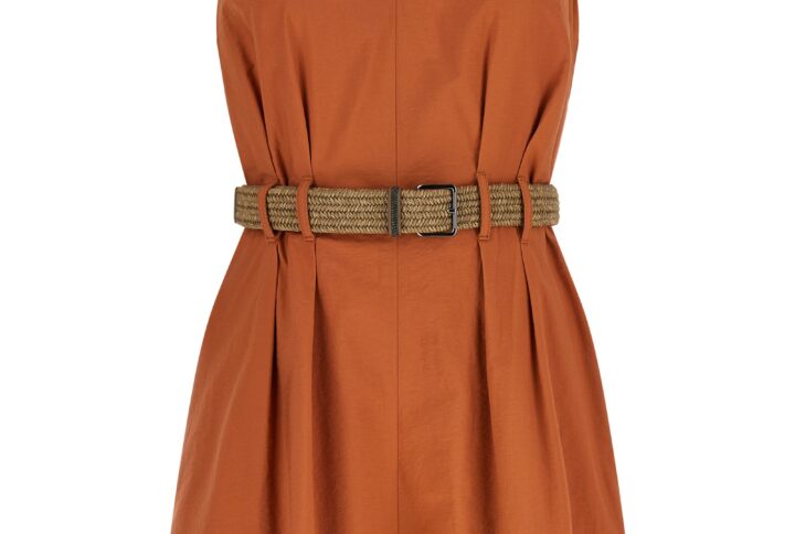 Orange Cotton Short Dress | Jag Couture London – New York