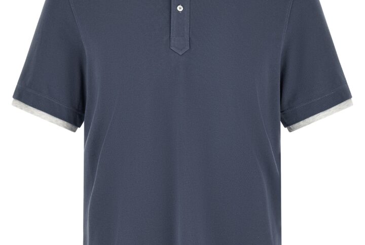 Blue Cotton Polo Shirt | Jag Couture London – New York