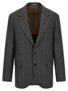 Gray Virgin Wool Blazer