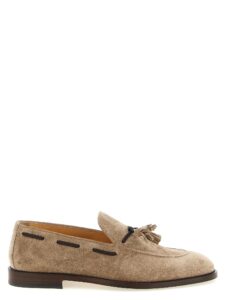 Brown Calfskin Slip-On Loafers