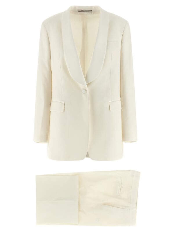 White Virgin Wool Two-Piece Suit