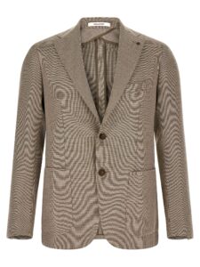 Brown Cotton Blazer