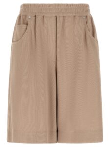 Brown Cotton Bermuda Shorts