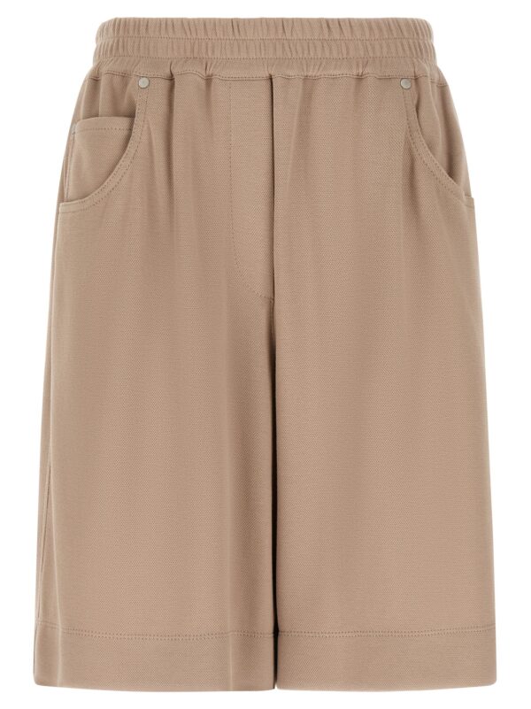 Brown Cotton Bermuda Shorts