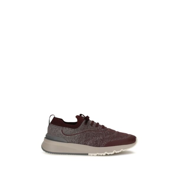 Bordeaux Cotton Athletic Sneakers