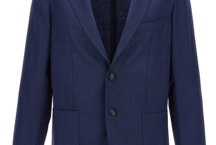 Blue Virgin Wool Blazer | Jag Couture London – New York