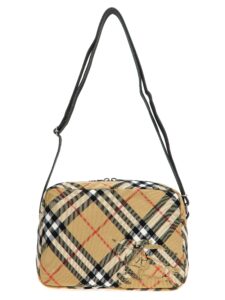 Beige Polyester Crossbody Bag