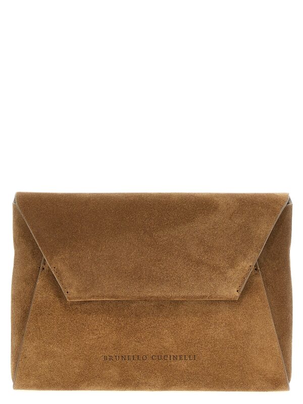 Brown Calfskin Clutch Bag