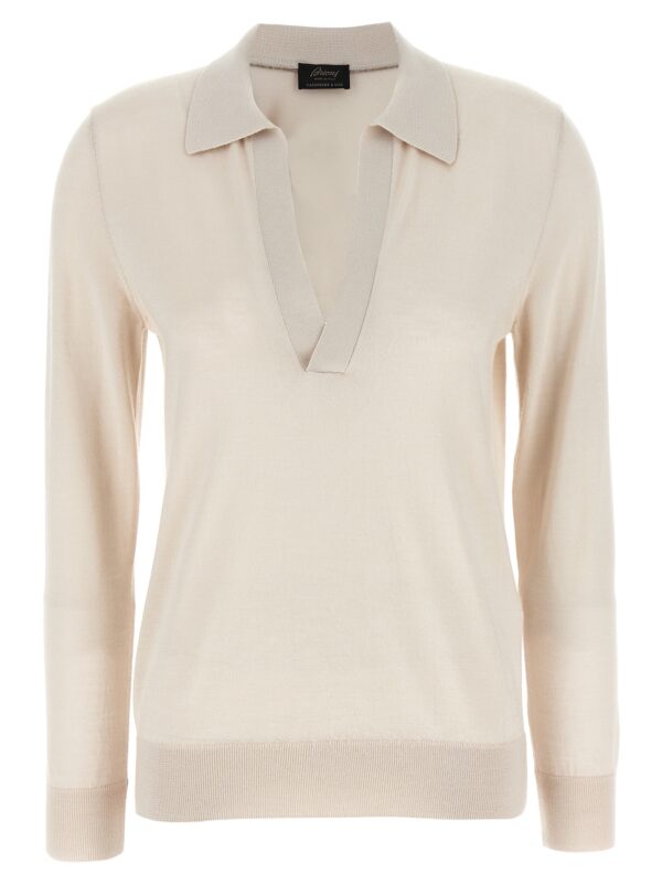 Beige Cashmere Polo Shirt