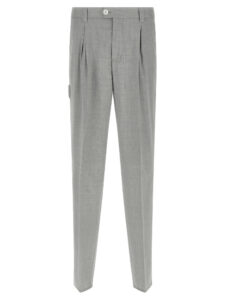 Gray Virgin Wool Dress Pants