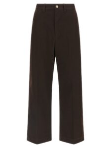 Brown Cotton Chino Pants
