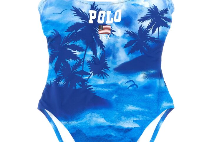 Blue Nylon One-Piece Swimsuit | Jag Couture London – New York