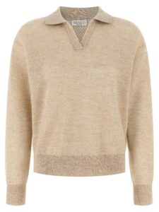 Gold Wool Polo Shirt