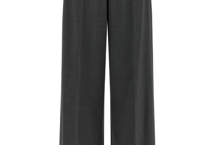 Gray Virgin Wool Flared Pants | Jag Couture London – New York
