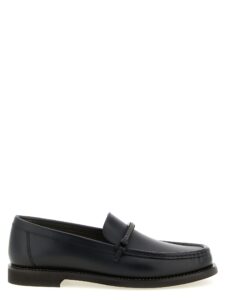 Black Calfskin Slip-On Loafers