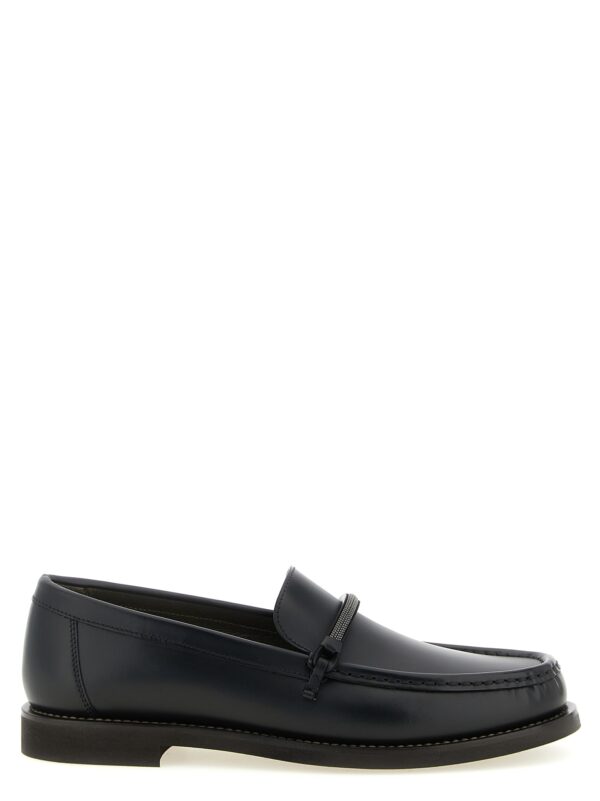 Black Calfskin Slip-On Loafers
