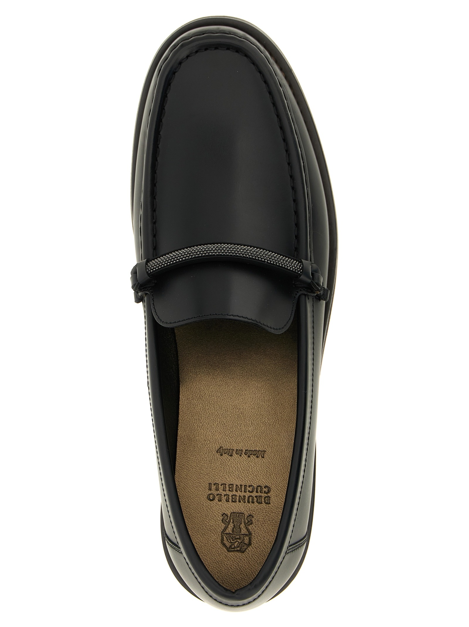 Black Calfskin Slip On Loafers