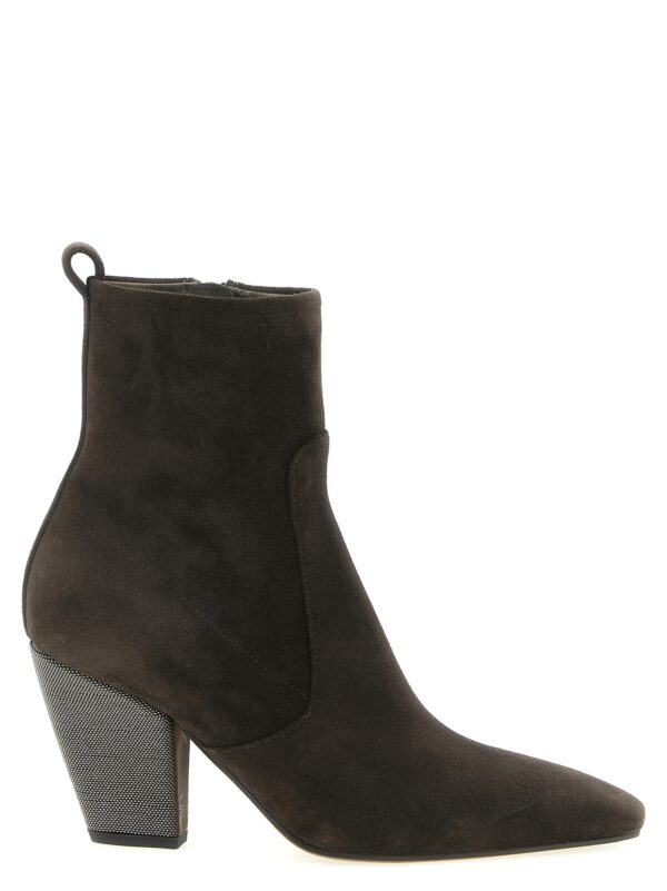 Brown Calfskin Ankle Boots
