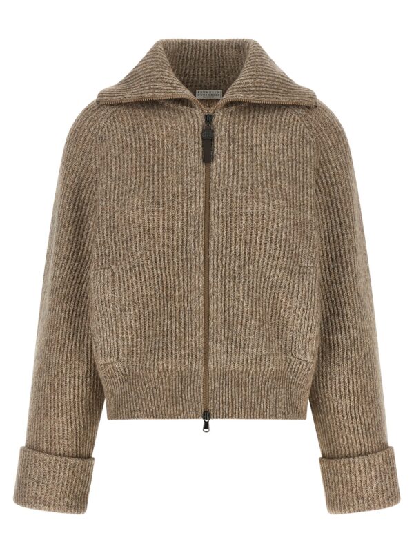 Beige Cashmere Cardigan