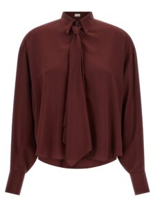 Bordeaux Silk Blouse