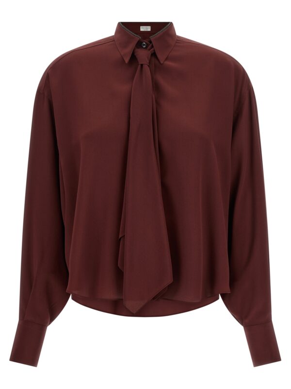 Bordeaux Silk Blouse