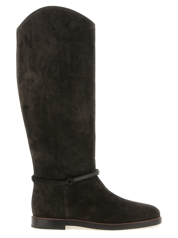 Black Calfskin Over The Knee