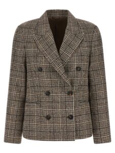 Beige Alpaca Leather Blazer