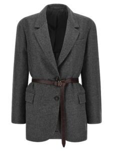 Gray Virgin Wool Blazer