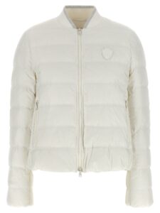 White Polyester Full-Length Jacket