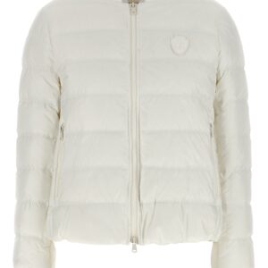 White Polyester Full-Length Jacket