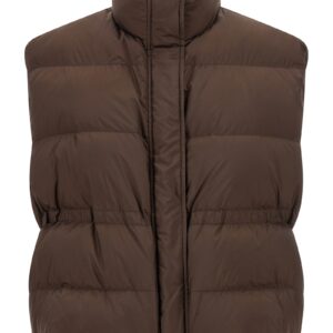 Brown Polyester Sleeveless Jacket