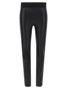 Black Lamb Leather Leggings