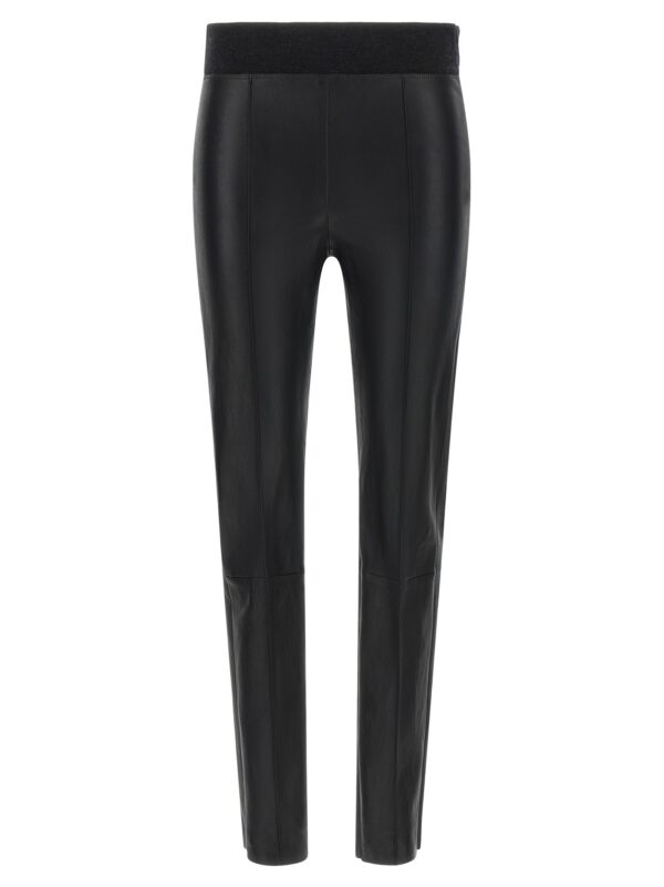 Black Lamb Leather Leggings