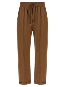 Brown Cotton Joggers (Workout Pants)