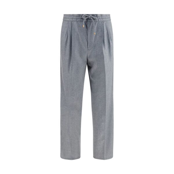 Gray Wool Oves Aries Casual Pants