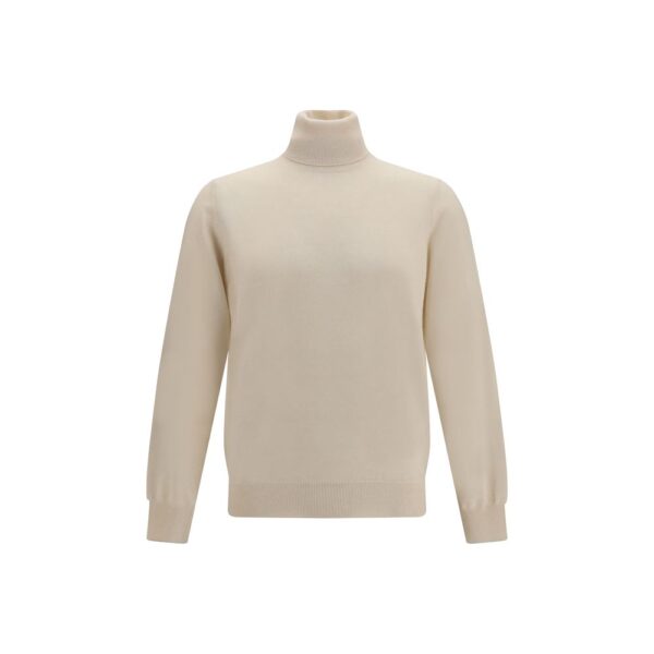 Beige Cashmere Turtleneck