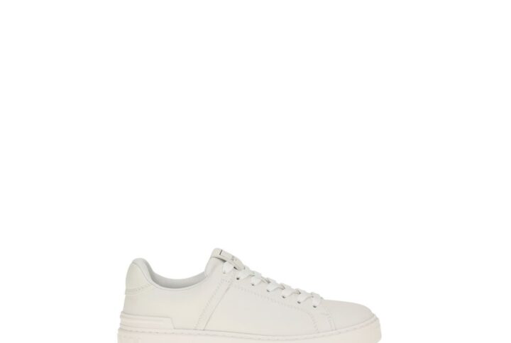 White Calf Leather Bos Taurus Athletic Sneakers | Jag Couture London – New York