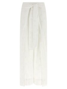 White Cotton Casual Pants