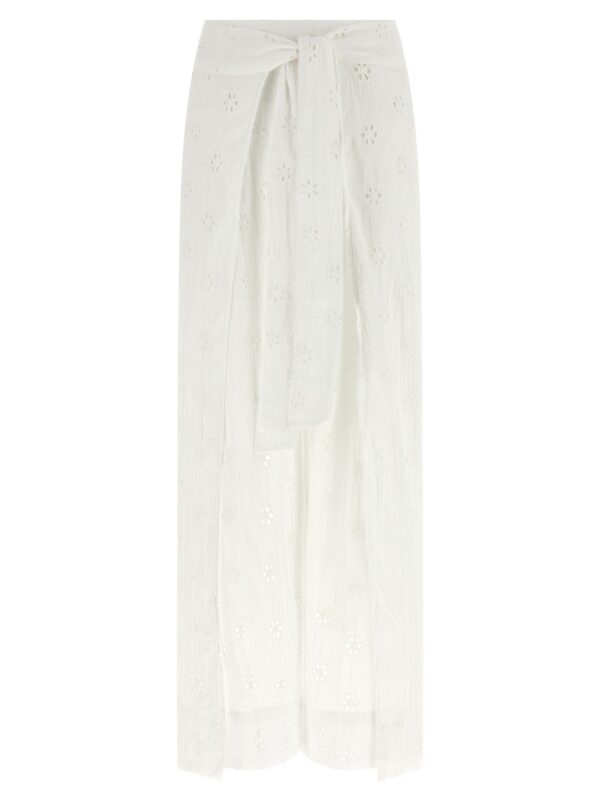 White Cotton Casual Pants