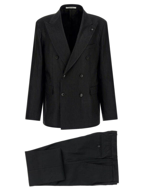 Black Linen Two-Piece Suit
